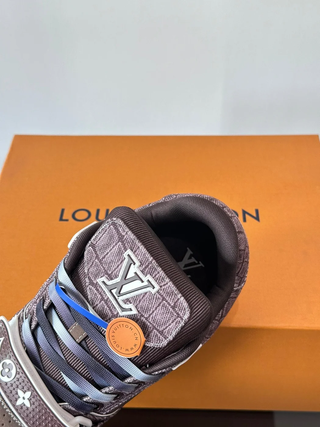 Louis Vuitton Men Brown Textile Sneakers product view 6