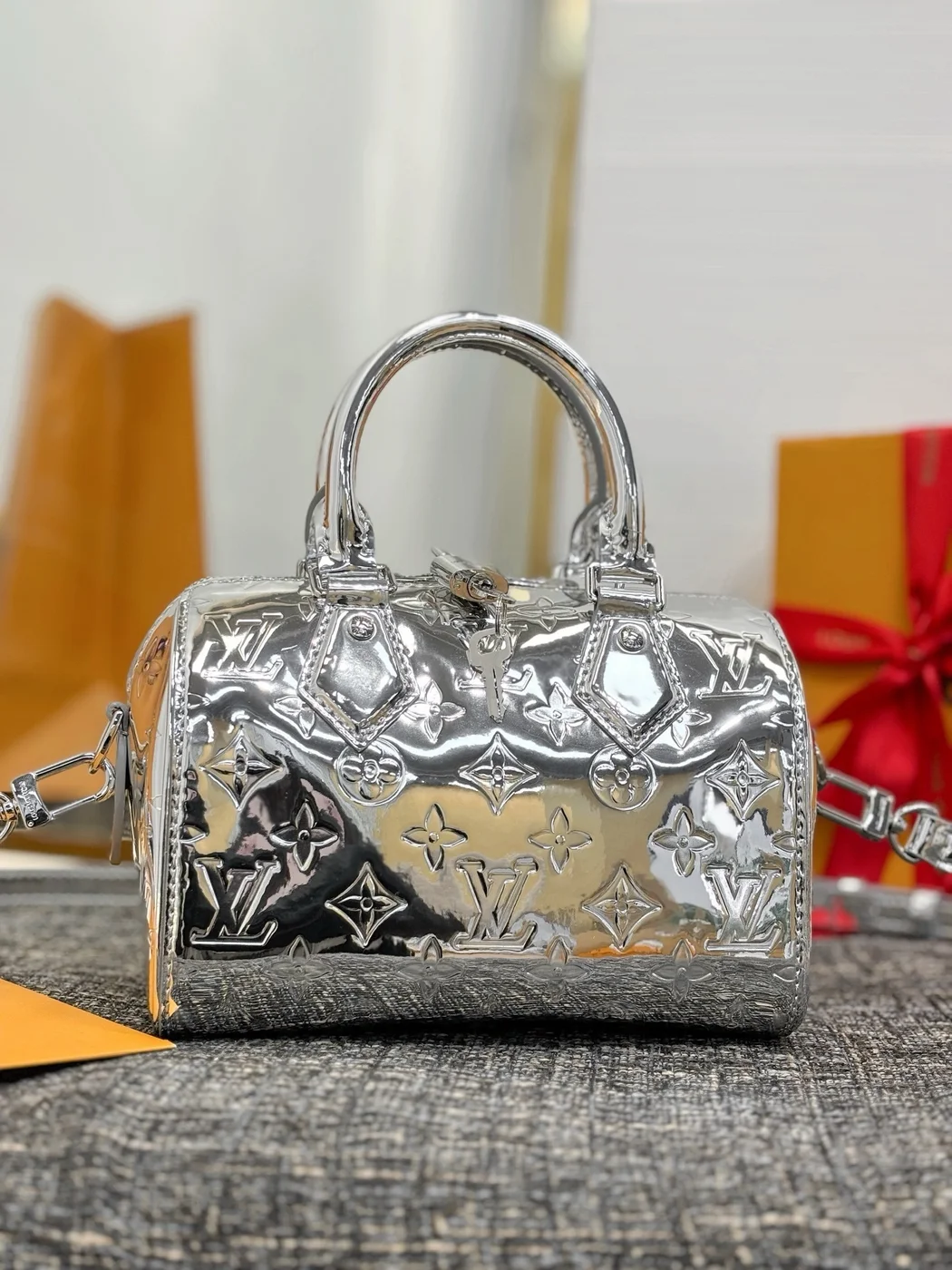 Louis Vuitton Alma Bag Metallic Silver Monogram product view 1