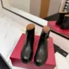 Valentino Women Black Leather Ankle Boots — Low-Heel Chain-Cuff Style product view 4