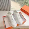 Hermès Women White Low-Top Sneakers — Plain Lace-Up Style product view 1