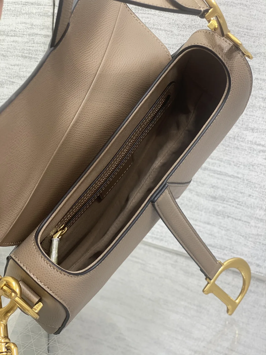 Dior Saddle Bag in Brown Gold Hardware product view 2