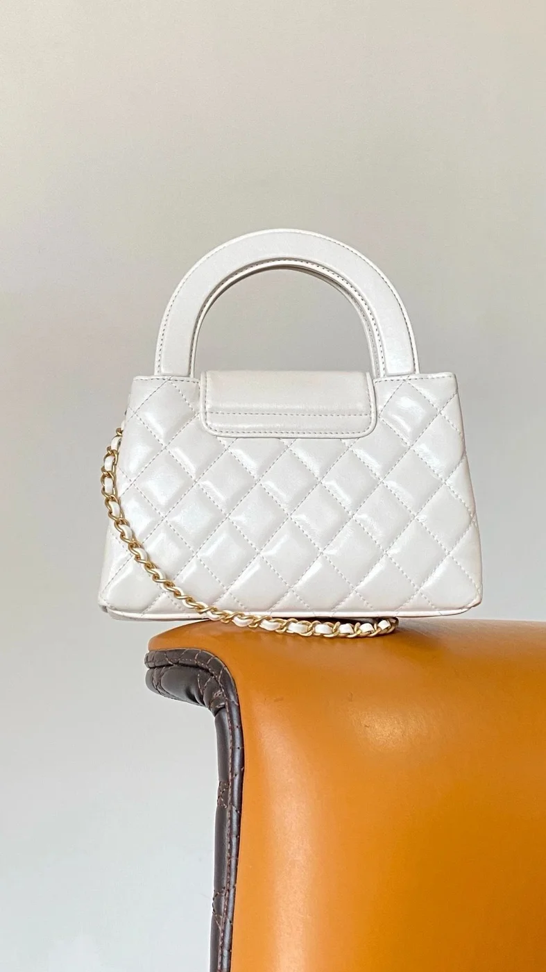 Chanel Kelly Mini Shopping Bag White product view 2