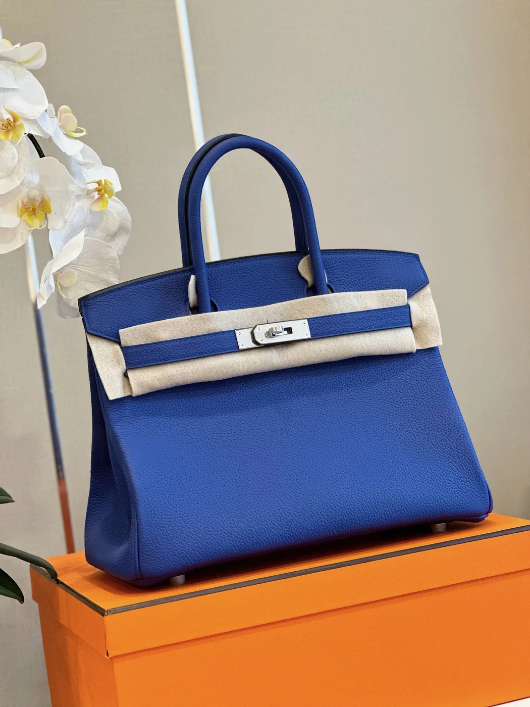 Hermès Birkin 30 Electrique Blue Palladium Hardware Bag product view 2