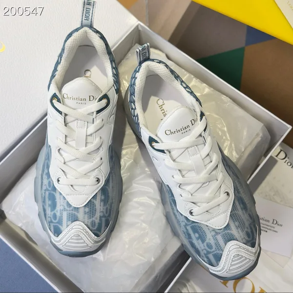 Dior Vibe sneakers in white and deep blue product view 2