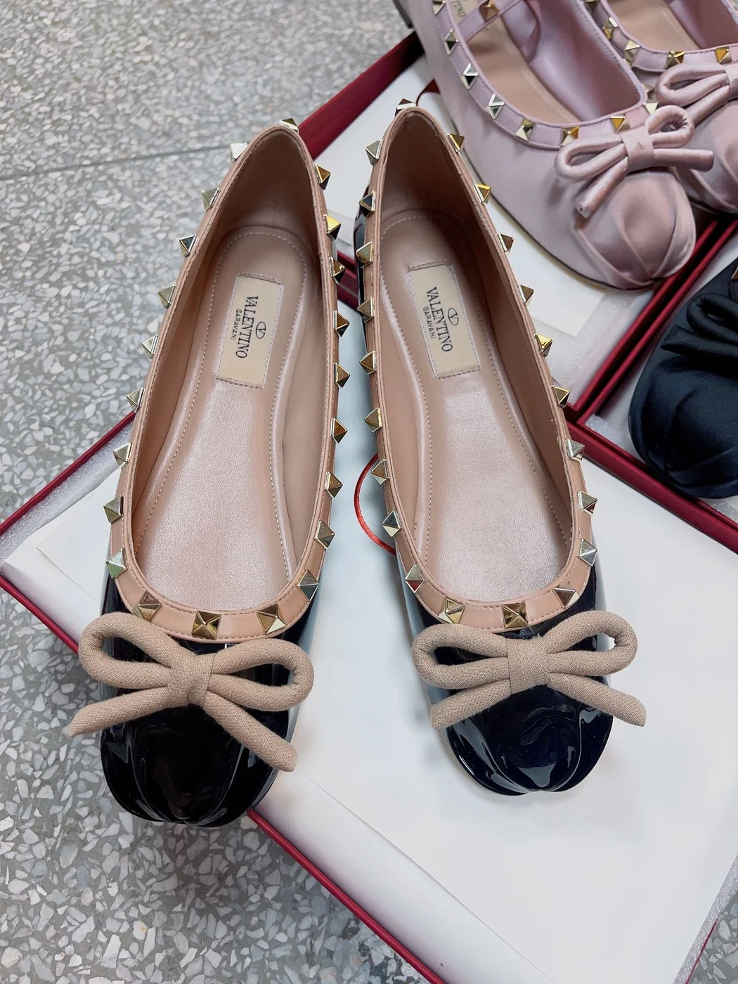 Valentino Women Black Bow-Detail Ballet Flats product view 1