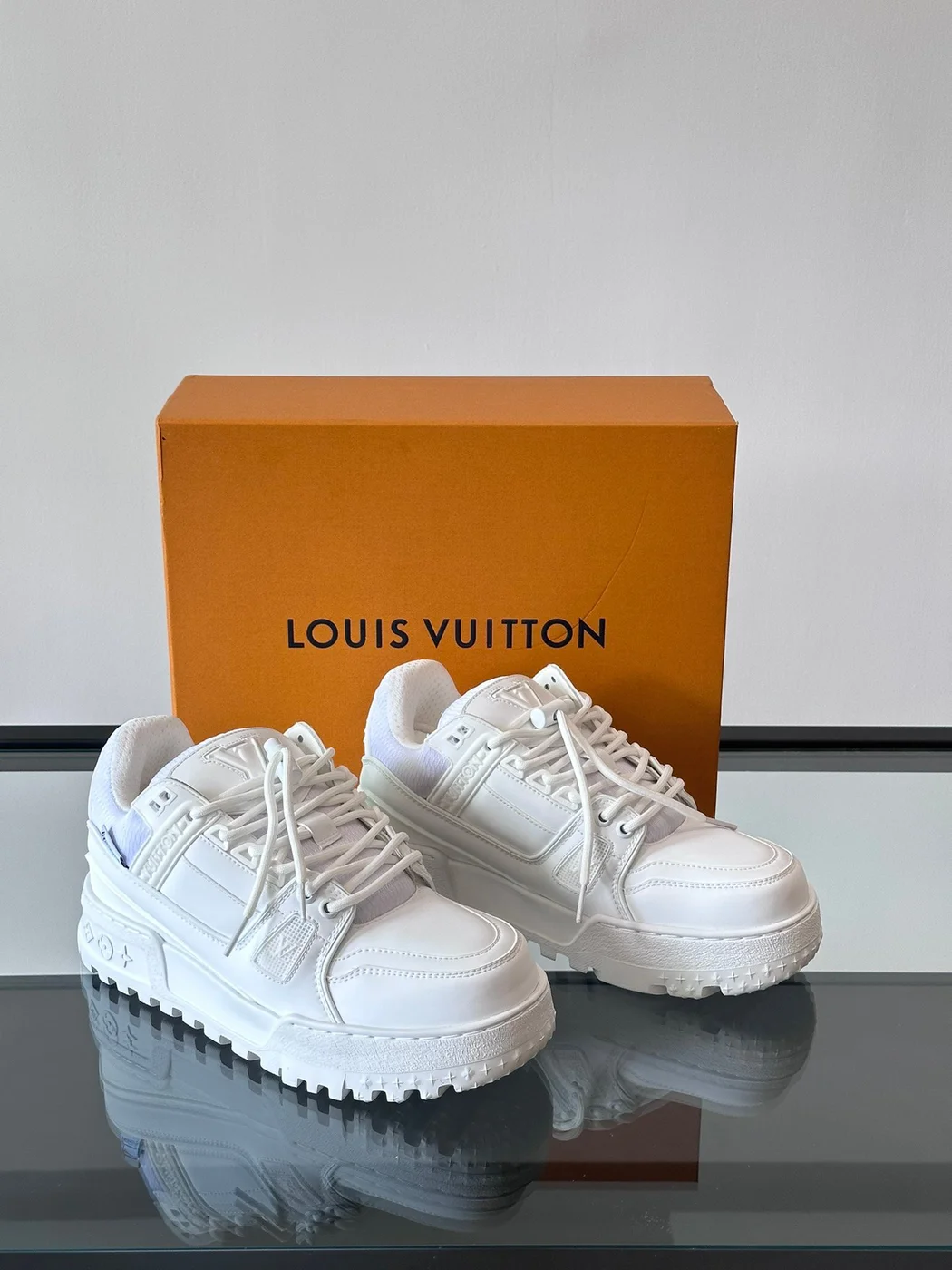 Louis Vuitton Men White Sneakers — Chunky Tread Sole product view 3