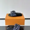 Louis Vuitton Men Navy Fabric Slides product view 4