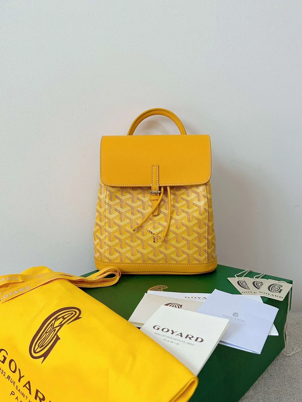 Goyard Mini Backpack Yellow Monogram Pattern 23x19cm product view 7
