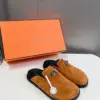 Hermès Women Tan Suede-Effect Closed-Toe Mules product view 5