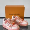 Louis Vuitton Men Leather and Mesh Sneakers — Coral Pink product view 5