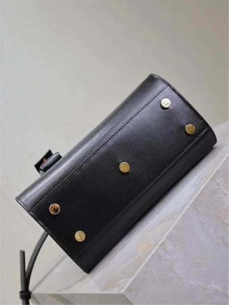 Saint Laurent Sac De Jour Gold Black Grain Leather Bag product view 3