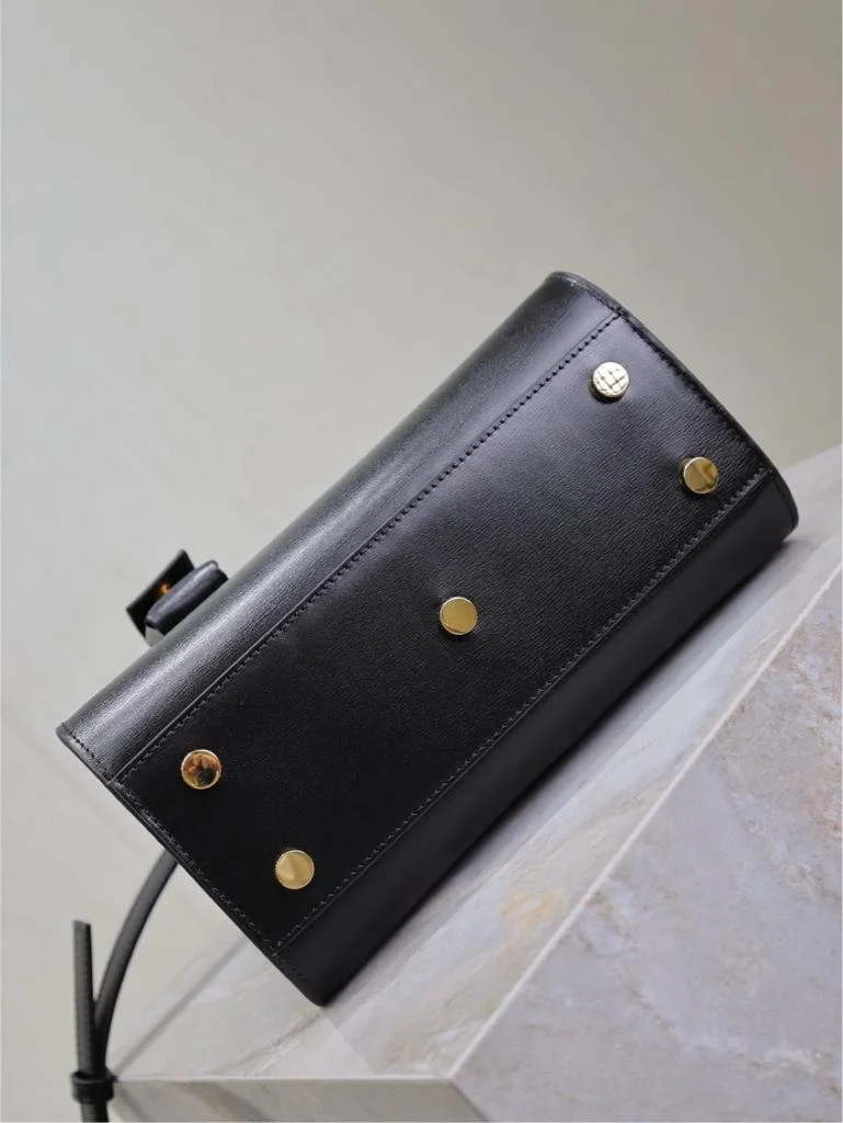 Saint Laurent Sac De Jour Gold Black Grain Leather Bag product view 3