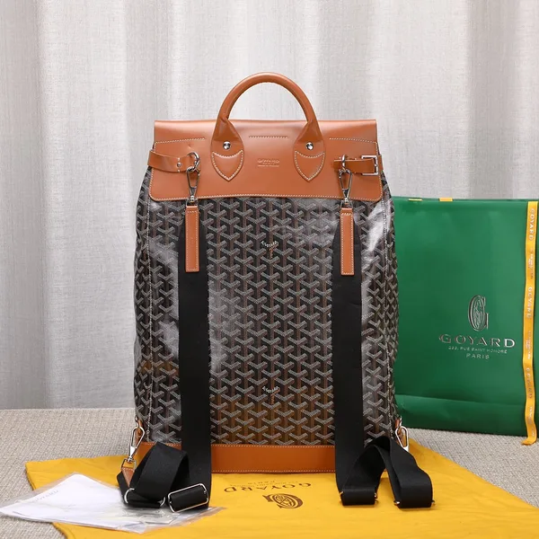Goyard Black Goyardine & Brown Leather Steamer Bag product view 7