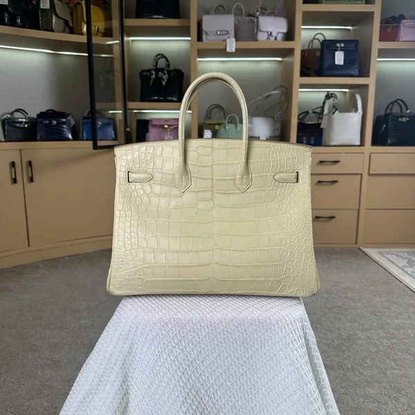 Hermès Birkin 35 cm Crocodile Leather Gold Hardware Bag product view 2