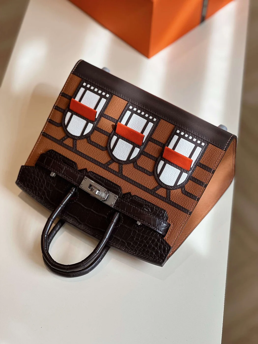 Hermès Birkin 20 Sellier Faubourg House Brown Palladium Hardware Bag product view 4
