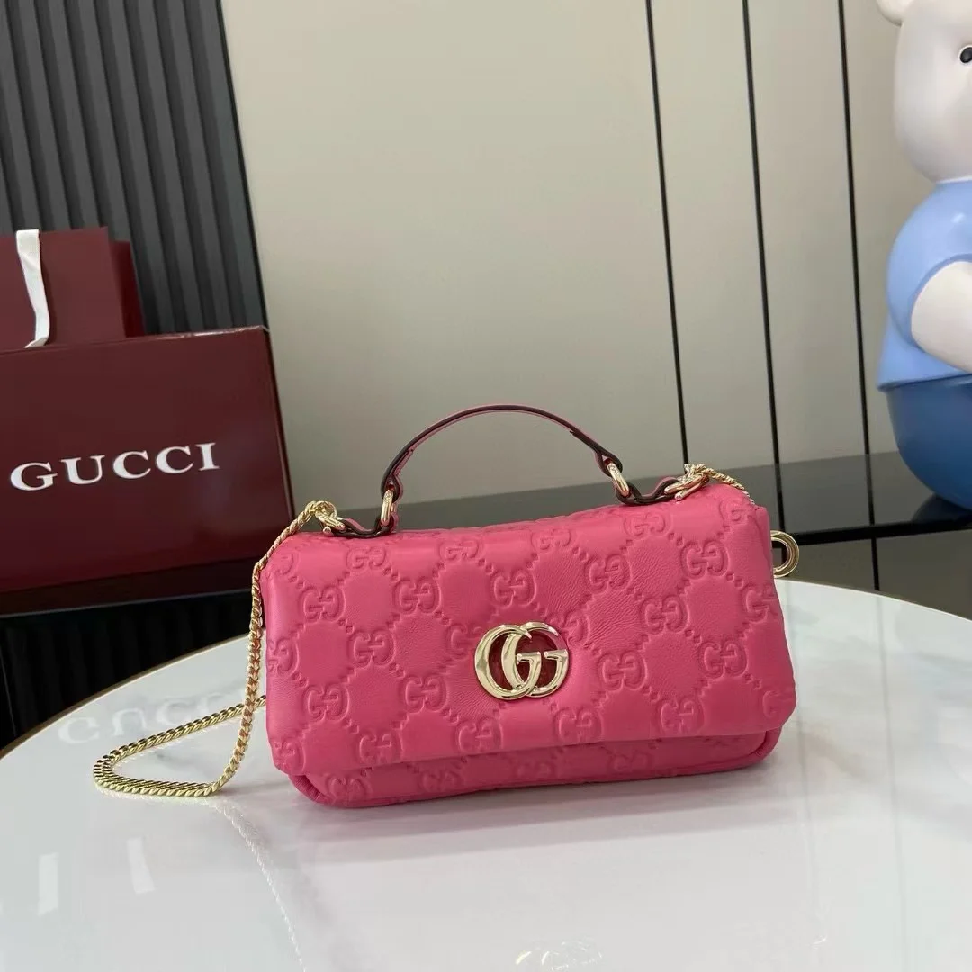 Gucci Milano Small leather shoulder bag in pink product view 1