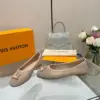 Louis Vuitton Women Beige Patent Leather Ballet Flats product view 4