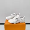 Louis Vuitton Men White Sneakers — Outlined LV Side Detail product view 3
