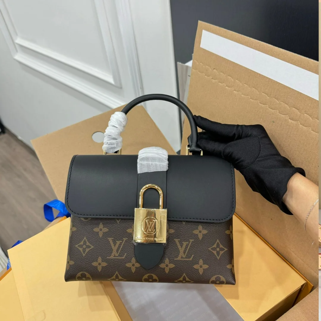 Louis Vuitton Locky BB Monogram Mix Black Brown Handbags 20×7.5x16cm product view 1