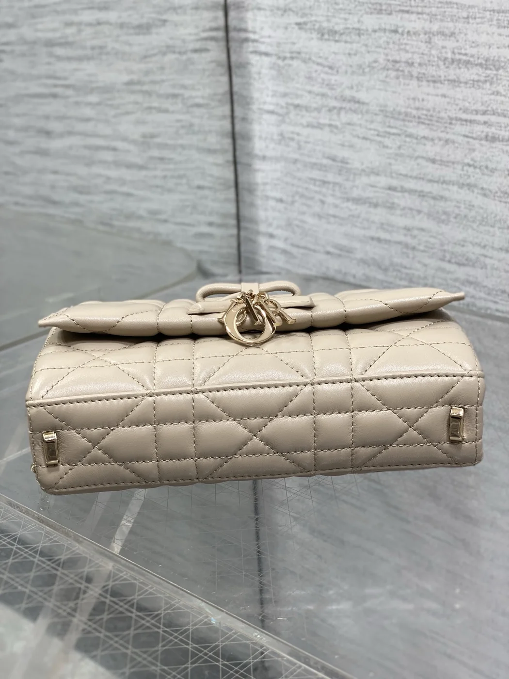 Dior My Dior Mini Bag in Beige Cannage Lambskin product view 4