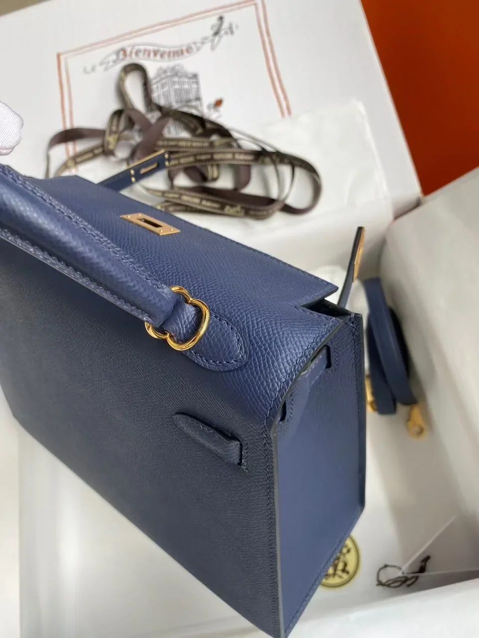 Hermès 25 Sellier Navy Epsom Bag product view 9