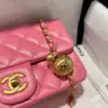 Chanel Classic Bell Bag Handbags Bink Lock Gold Smooth Leather 20 cm product view 7