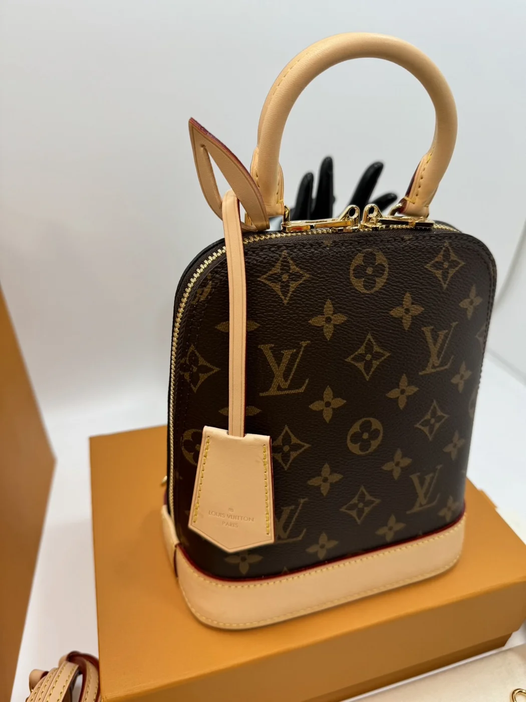Louis Vuitton Alma backpack in the signature brown monogram canvas product view 6