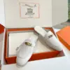 Hermès Women White Leather Mules — Metal-Bar Loafer Style product view 5