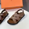 Hermès Women Brown Leather Strappy Sandals product view 3