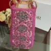Dior Lady Bag Metallic Calfskin & Satin with Rose Des Vent product view 8