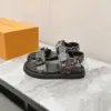 Louis Vuitton Women Black Multi Leather Strap Sandals product view 5