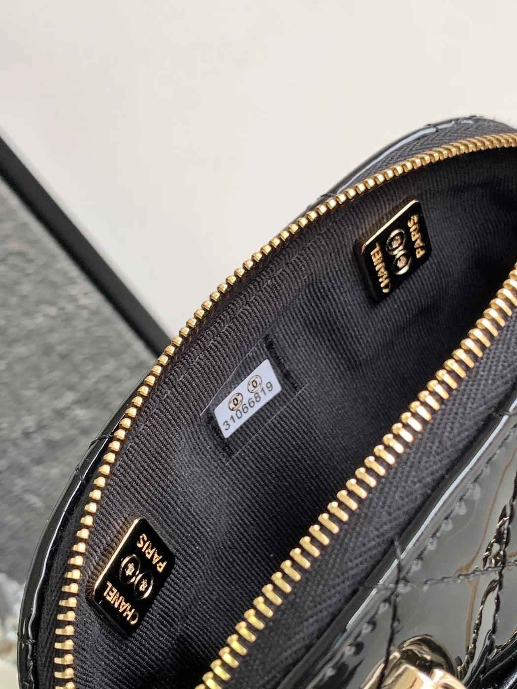 Chanel Mini Glossy Top-Handle Bag Black, 12 cm product view 2