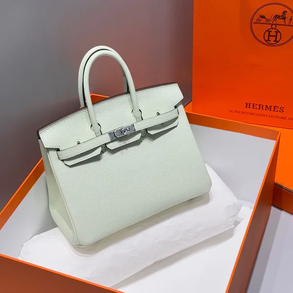 Hermès Birkin 25 In Light Mint Green Silver Hardware Bag product photo