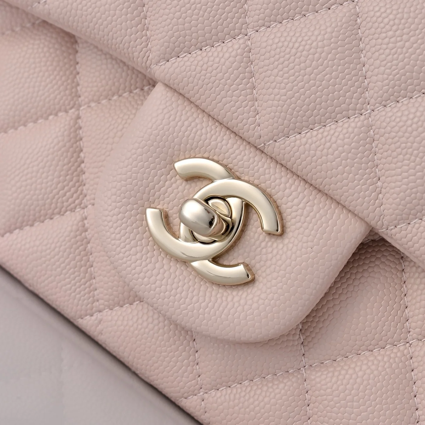 Chanel Classic Flap Medium Light Pink Silver Hardware Bag product view 8