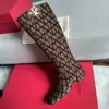 Valentino Women Brown Patterned Fabric Boots product view 5
