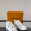 Louis Vuitton Men White Leather Multicolor Pattern Sneakers product view 5