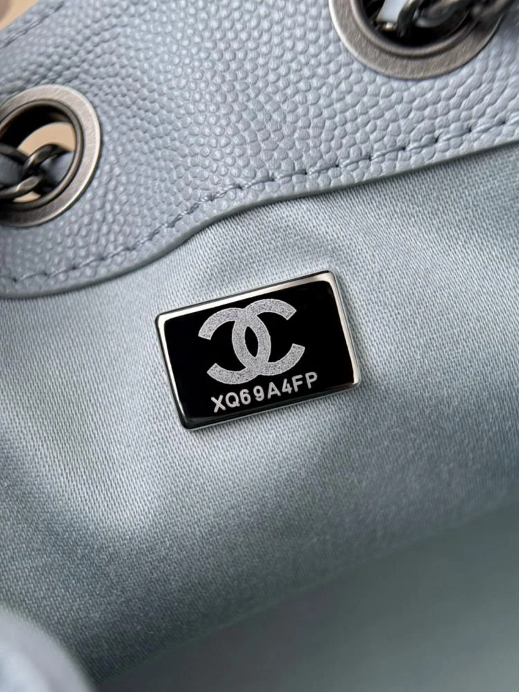 Chanel 25 Mini Blue Ruthenium Hardware Bag product view 3