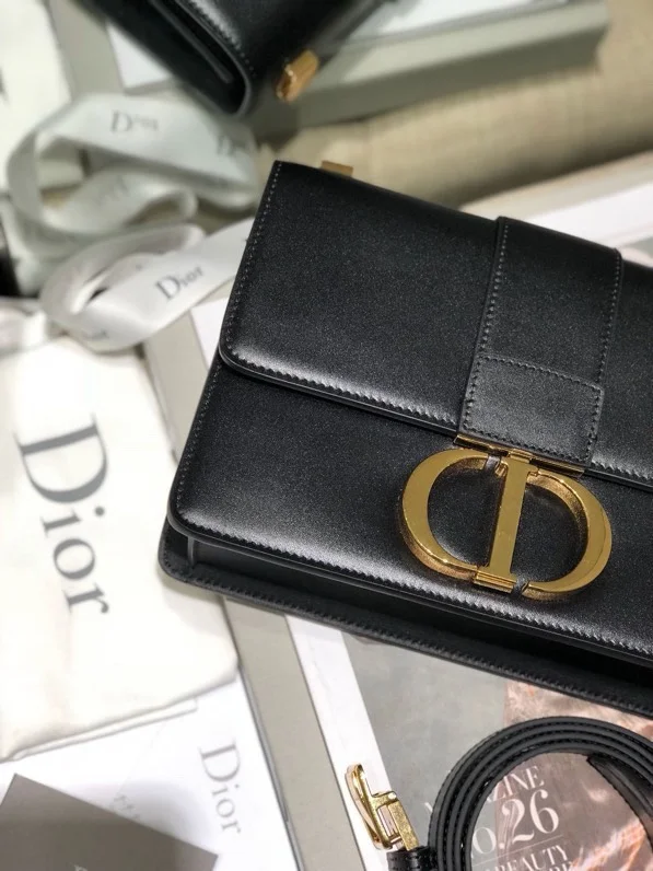 Dior 30 Montaigne High- Women’s Handbag Black with Gold Lock 24x17x8cm product view 4