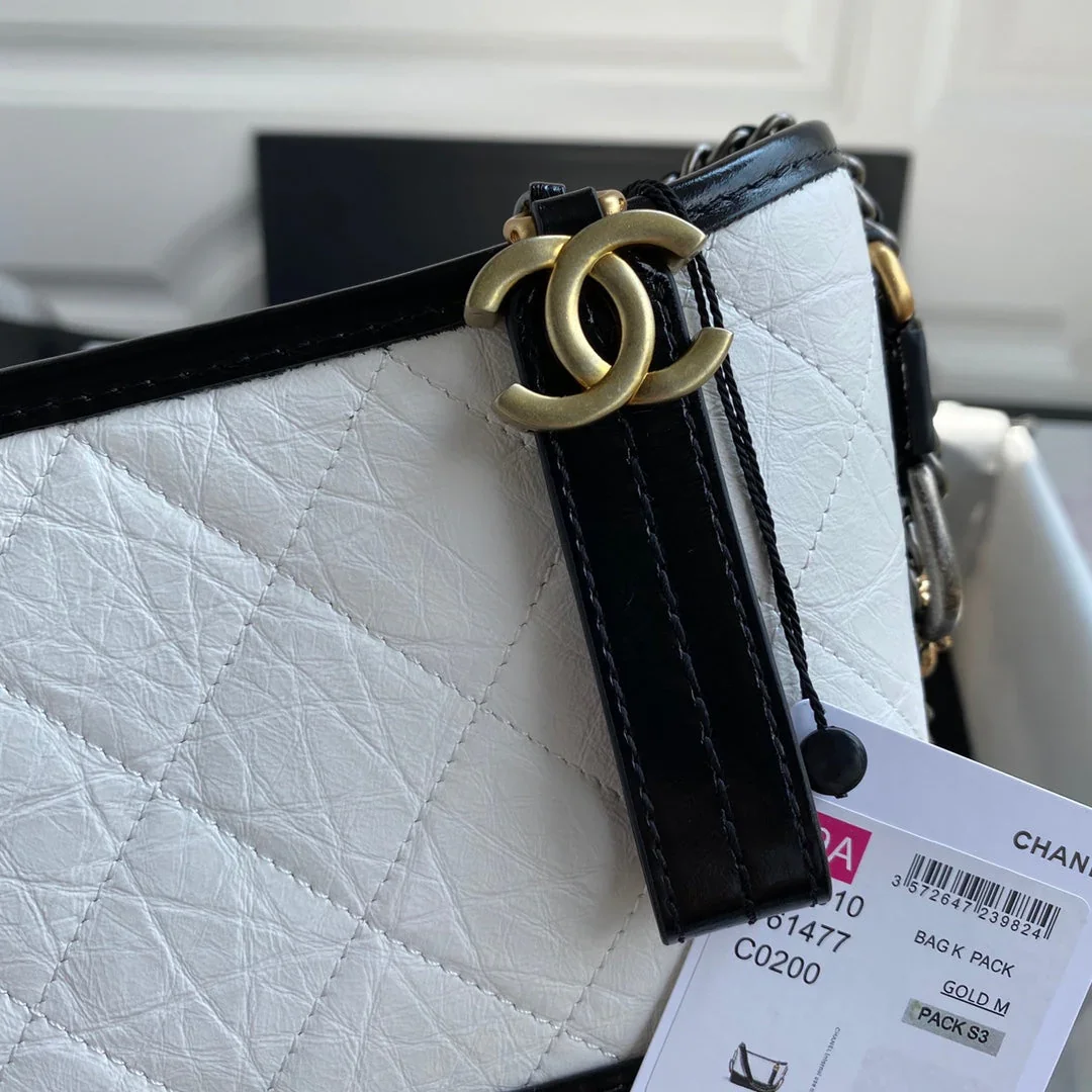 Chanel Gabrielle Mini 20 Hobo Bag In White Mix Black product view 3