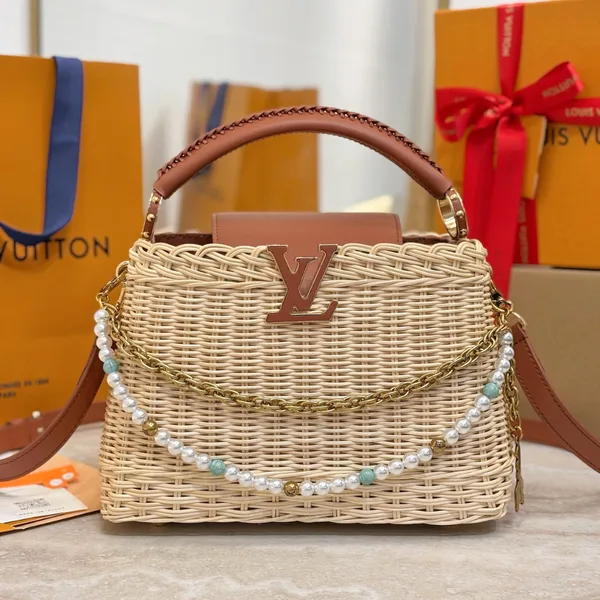 Louis Vuitton Capucines BB Handbag Brown Beige product photo