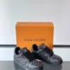 Louis Vuitton Men Black Multicolor Leather Sneakers product view 4