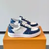 Louis Vuitton Low-Top Sneakers Blue and White Pattern product view 1
