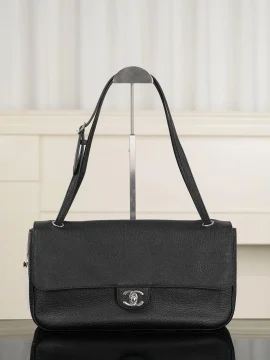 Chanel Maxi Flap 32 Black Silver Hradware Bag product photo