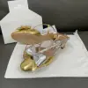 Valentino Women Gold Metallic Leather Heels product view 5