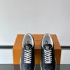 Louis Vuitton Men Black Leather Checkerboard Sneakers product view 6