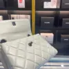 Chanel Trendy White Smooth Leather With Lock Black Handbags 25 cm product view 2