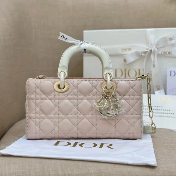 Dior D-Joy Women’s Handbag Pink Cowhide 26 cm product photo