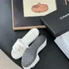 Chanel Women White Quilted Leather Slides — Chain-Woven CC Detail product view 4