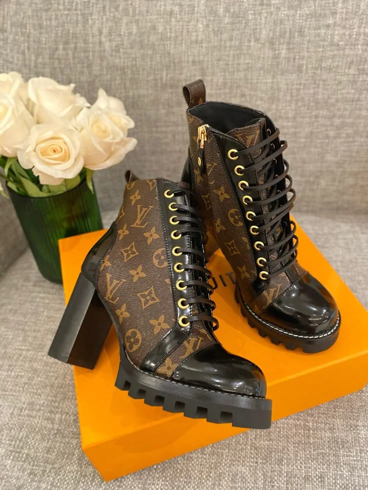 Louis Vuitton Star Trail Ankle Boots — Brown Monogram and Black product view 1