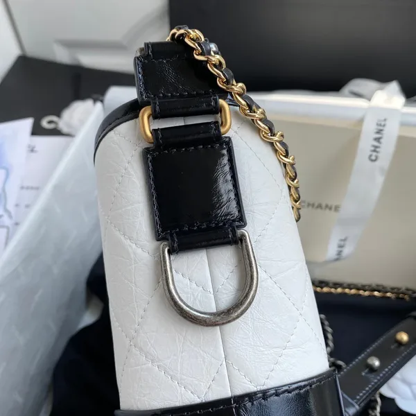 Chanel Gabrielle Mini 20 Hobo Bag In White Mix Black product view 7